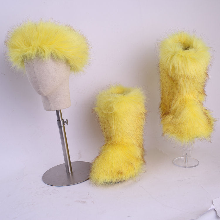Clutch hair band plush snow boots