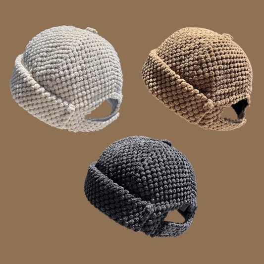 Womenstreetwear Hip-hop Chic Cap For Fallwinter New Brimless Landlord-style Hat