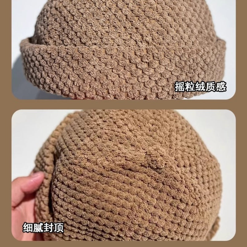 Womenstreetwear Hip-hop Chic Cap For Fallwinter New Brimless Landlord-style Hat