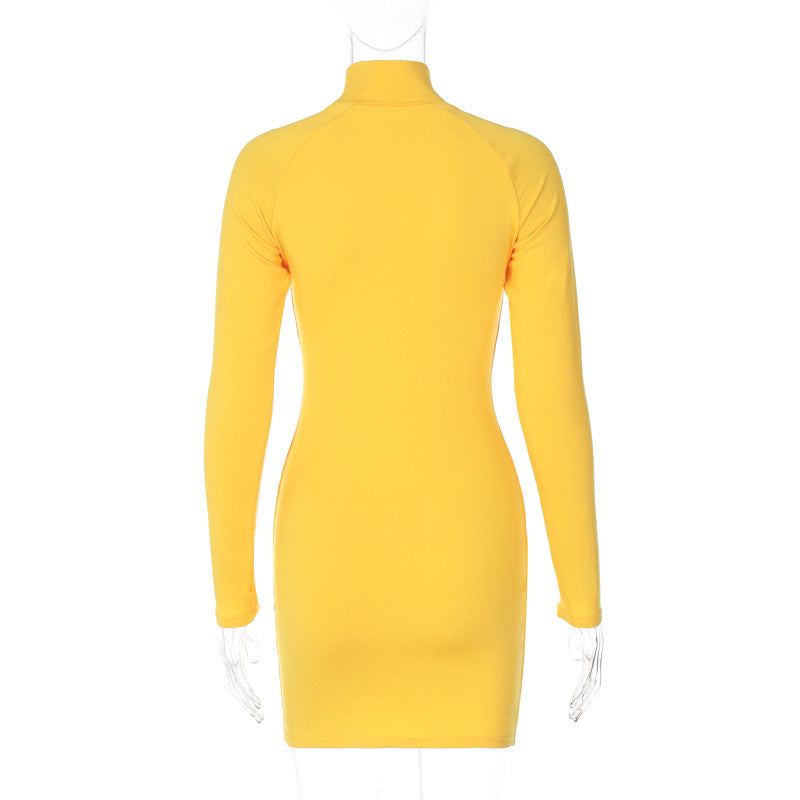 Tight Hip Wrap High Waist Skirt Slimming Long Sleeve