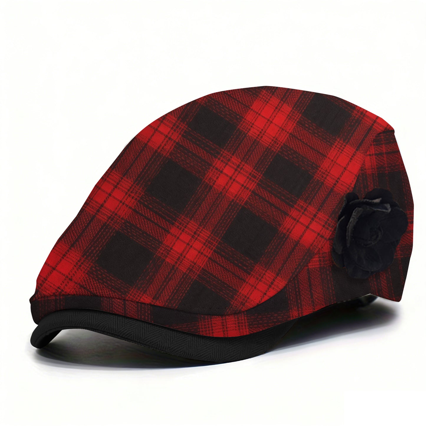 Colorful Checked Beret For Spring And Summer, With A Literary Style