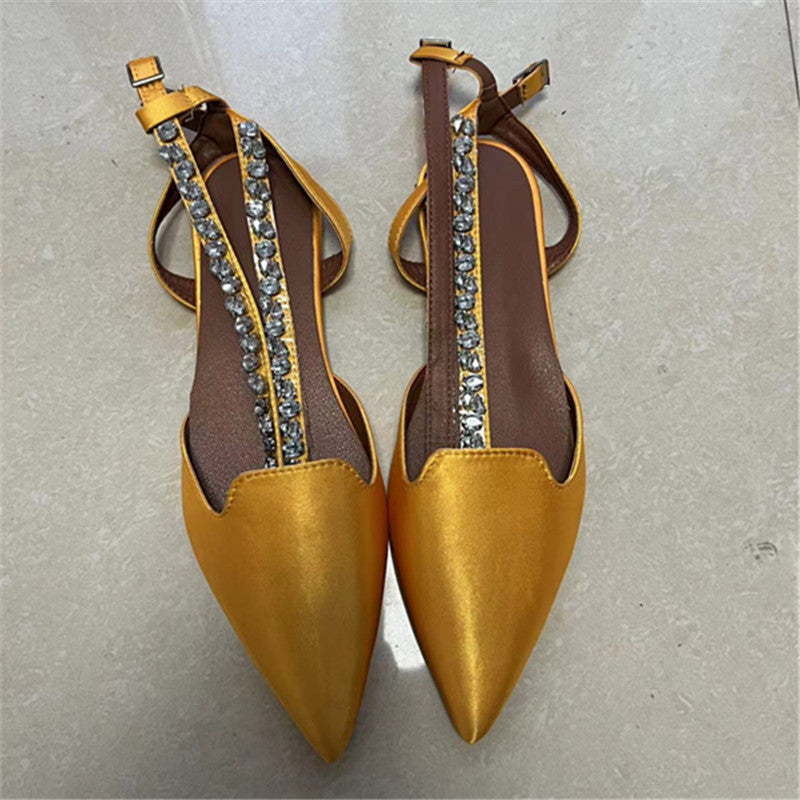 Women's Baotou Pointed Rhinestone Sandals