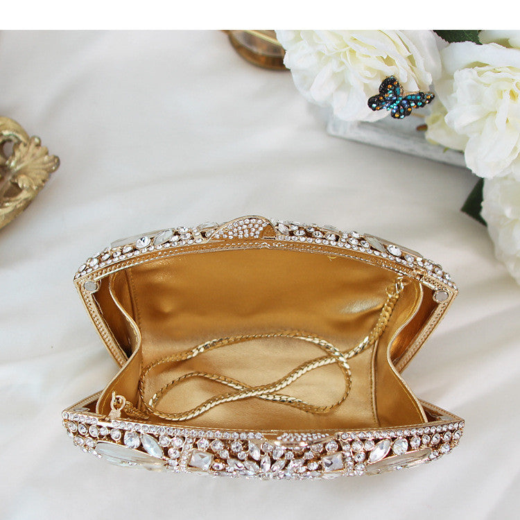 Elegant Evening Dress Women's Full Diamond Handbag