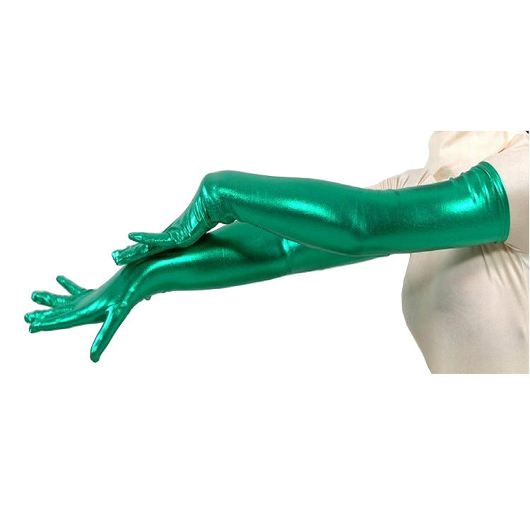 Stage Performance Prom Rubberized Tight Gloves