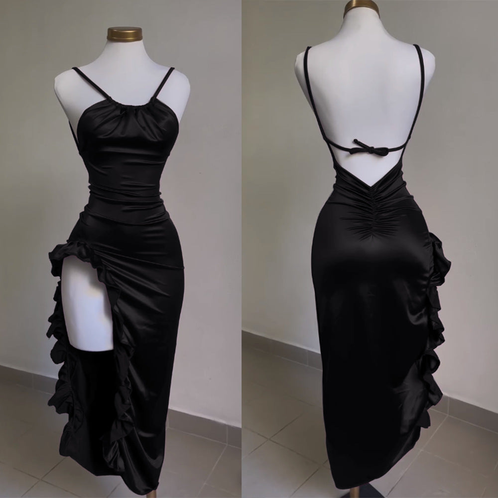 New Summer High-grade Sexy Backless Slip Dress