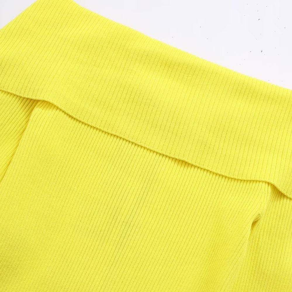 Street Fashion Long Sleeve Knitted Off-shoulder Zipper Cardigan