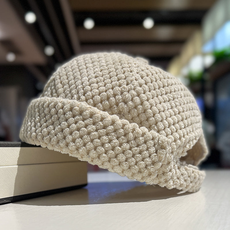 Womenstreetwear Hip-hop Chic Cap For Fallwinter New Brimless Landlord-style Hat