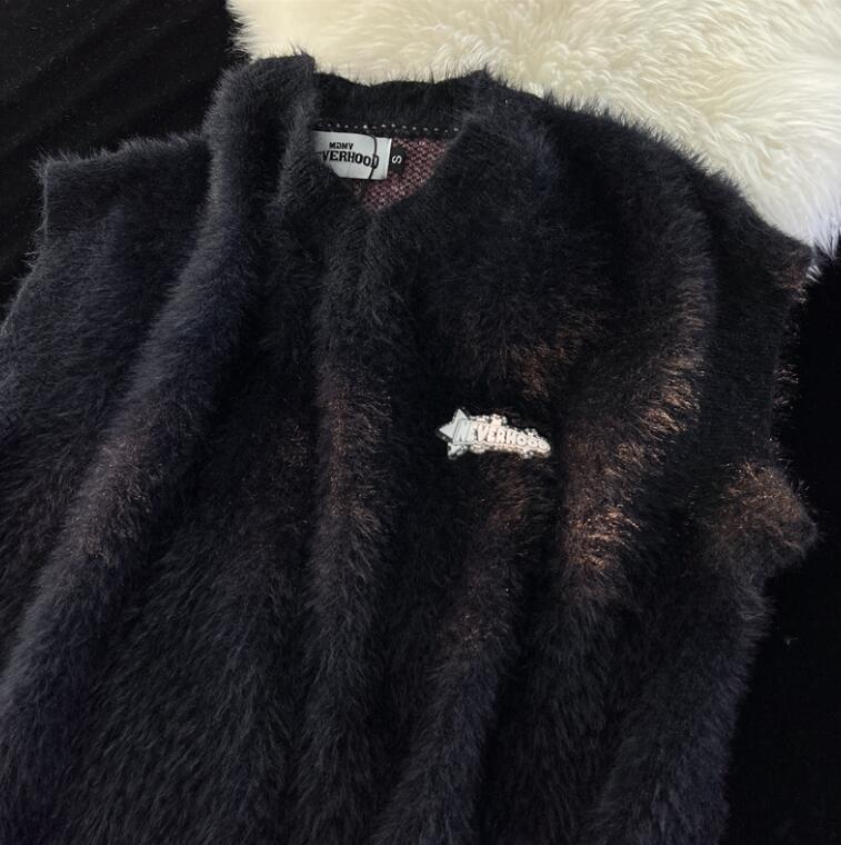 Street Long Sleeve Pullover Couple V-neck Loose Sweater