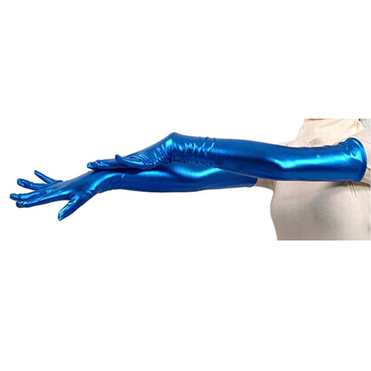 Stage Performance Prom Rubberized Tight Gloves