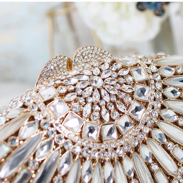 Elegant Evening Dress Women's Full Diamond Handbag